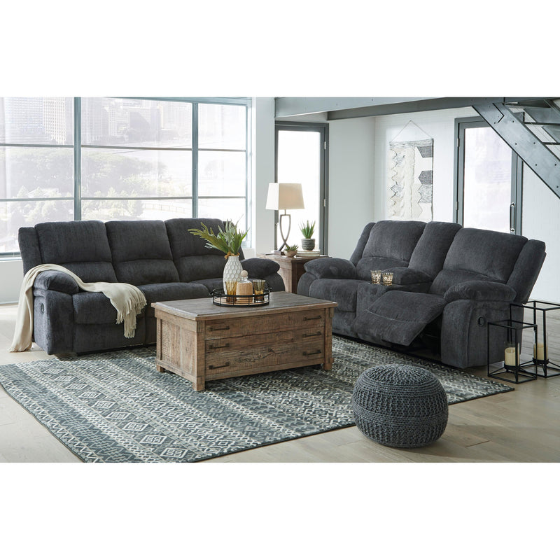 Signature Design by Ashley Draycoll Reclining Fabric Loveseat with Console 7650494 IMAGE 11