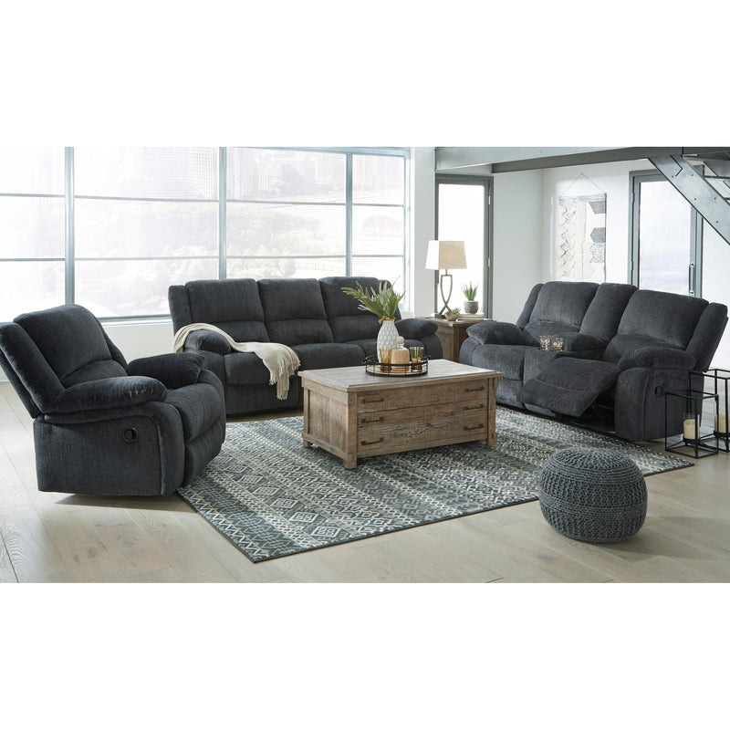 Signature Design by Ashley Draycoll Reclining Fabric Loveseat with Console 7650494 IMAGE 12