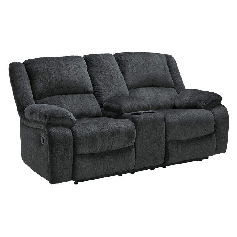 Signature Design by Ashley Draycoll Reclining Fabric Loveseat with Console 7650494 IMAGE 2