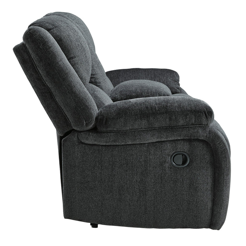 Signature Design by Ashley Draycoll Reclining Fabric Loveseat with Console 7650494 IMAGE 4