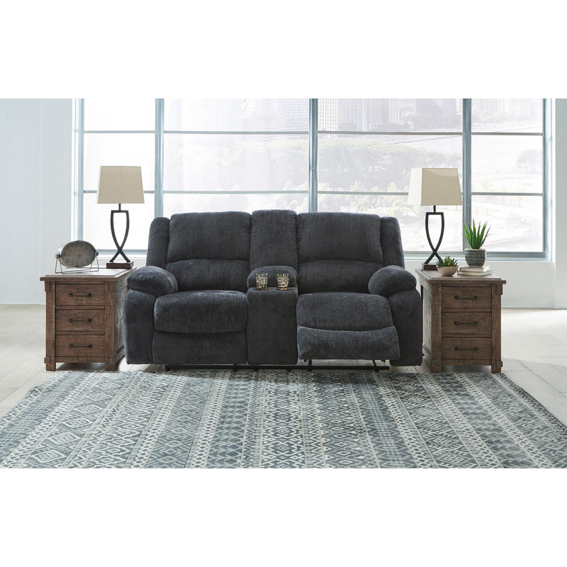 Signature Design by Ashley Draycoll Reclining Fabric Loveseat with Console 7650494 IMAGE 6