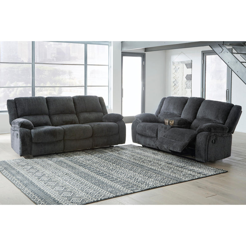 Signature Design by Ashley Draycoll Reclining Fabric Loveseat with Console 7650494 IMAGE 8