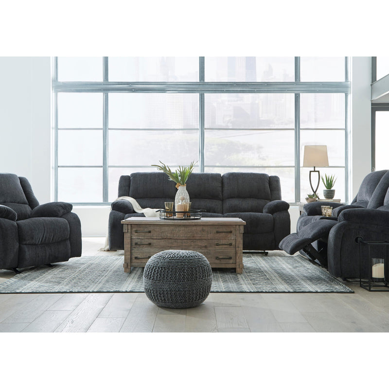 Signature Design by Ashley Draycoll Reclining Fabric Loveseat with Console 7650494 IMAGE 9