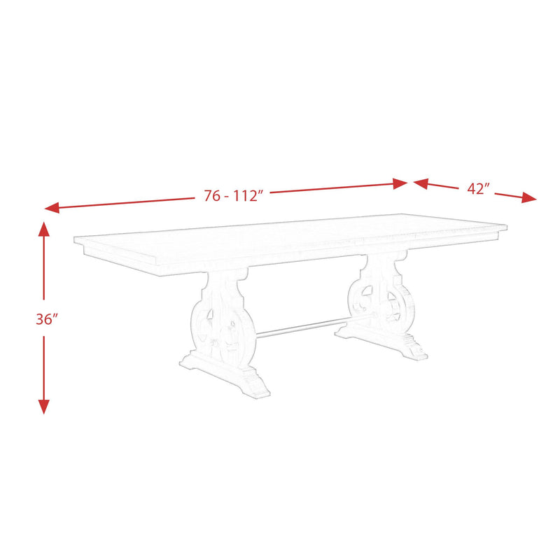 Elements International Stone Dining Table with Trestle Base DST300DT IMAGE 10