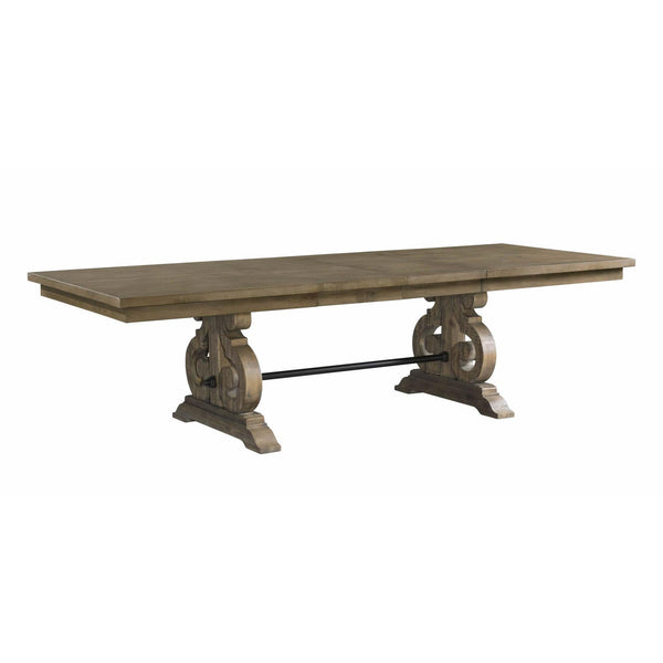 Elements International Stone Dining Table with Trestle Base DST300DT IMAGE 1