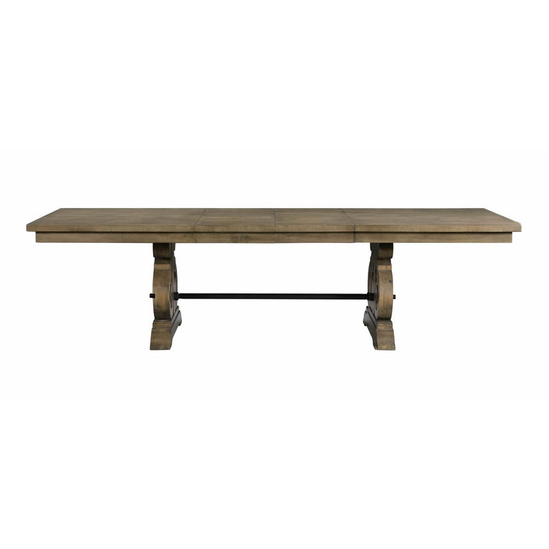 Elements International Stone Dining Table with Trestle Base DST300DT IMAGE 2