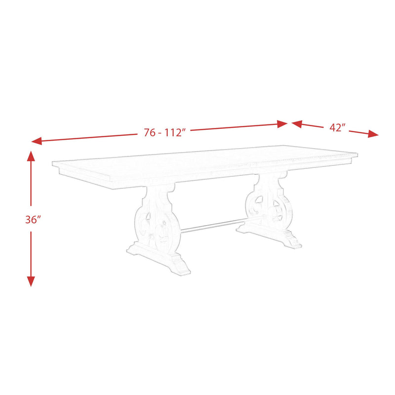 Elements International Stone Counter Height Dining Table with Trestle Base DST190CDTB IMAGE 10