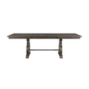 Elements International Stone Counter Height Dining Table with Trestle Base DST190CDTB IMAGE 2