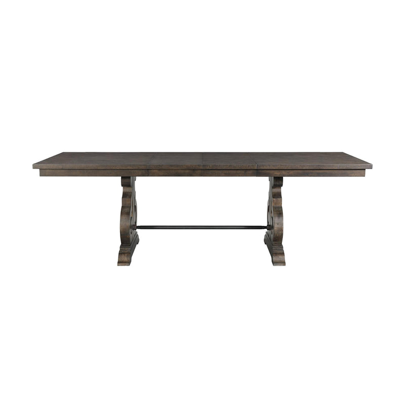 Elements International Stone Counter Height Dining Table with Trestle Base DST190CDTB IMAGE 2