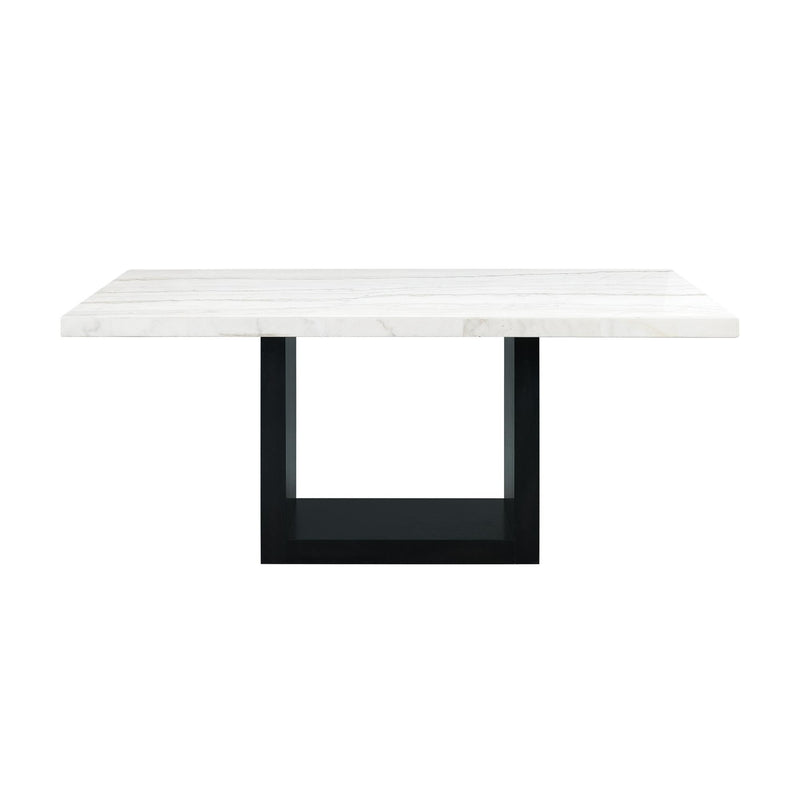  Elements International Valentino CVL500DTB Dining Table - White Marble IMAGE 2