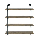Coaster Furniture Elmcrest 804417 39-inch 4-shelf Wall Bookshelf - Rustic Oak IMAGE 2