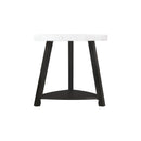  Elements International Trinity CTN100ET White Marble Top End Table IMAGE 3