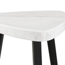  Elements International Trinity CTN100ET White Marble Top End Table IMAGE 4