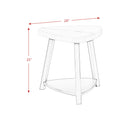  Elements International Trinity CTN100ET White Marble Top End Table IMAGE 9