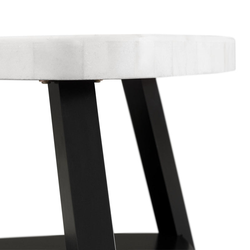  Elements International Trinity CTN100CT White Marble Top Coffee Table IMAGE 5