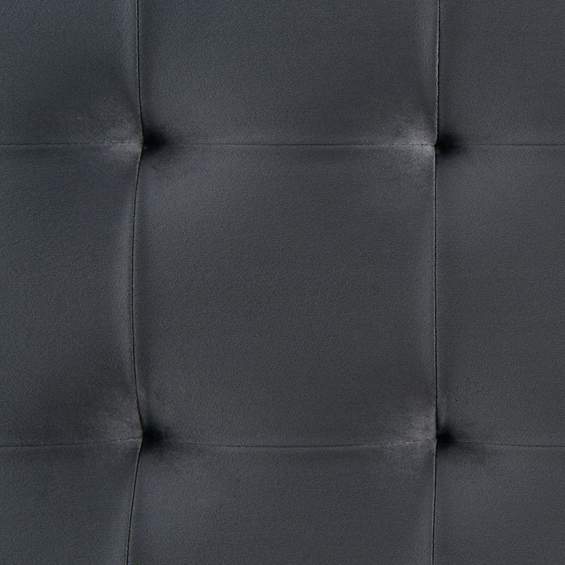  Elements International Crosby Tufted Storage Ottoman - Gun Metal IMAGE 12