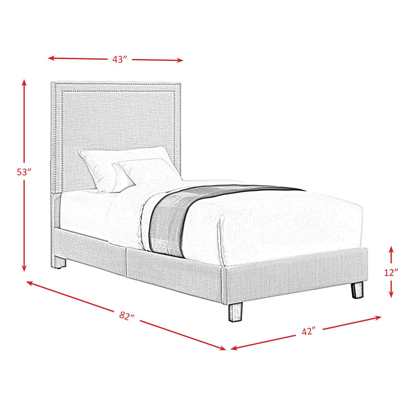 Elements International Erica Twin Upholstered Platform Bed UMY087TB IMAGE 8