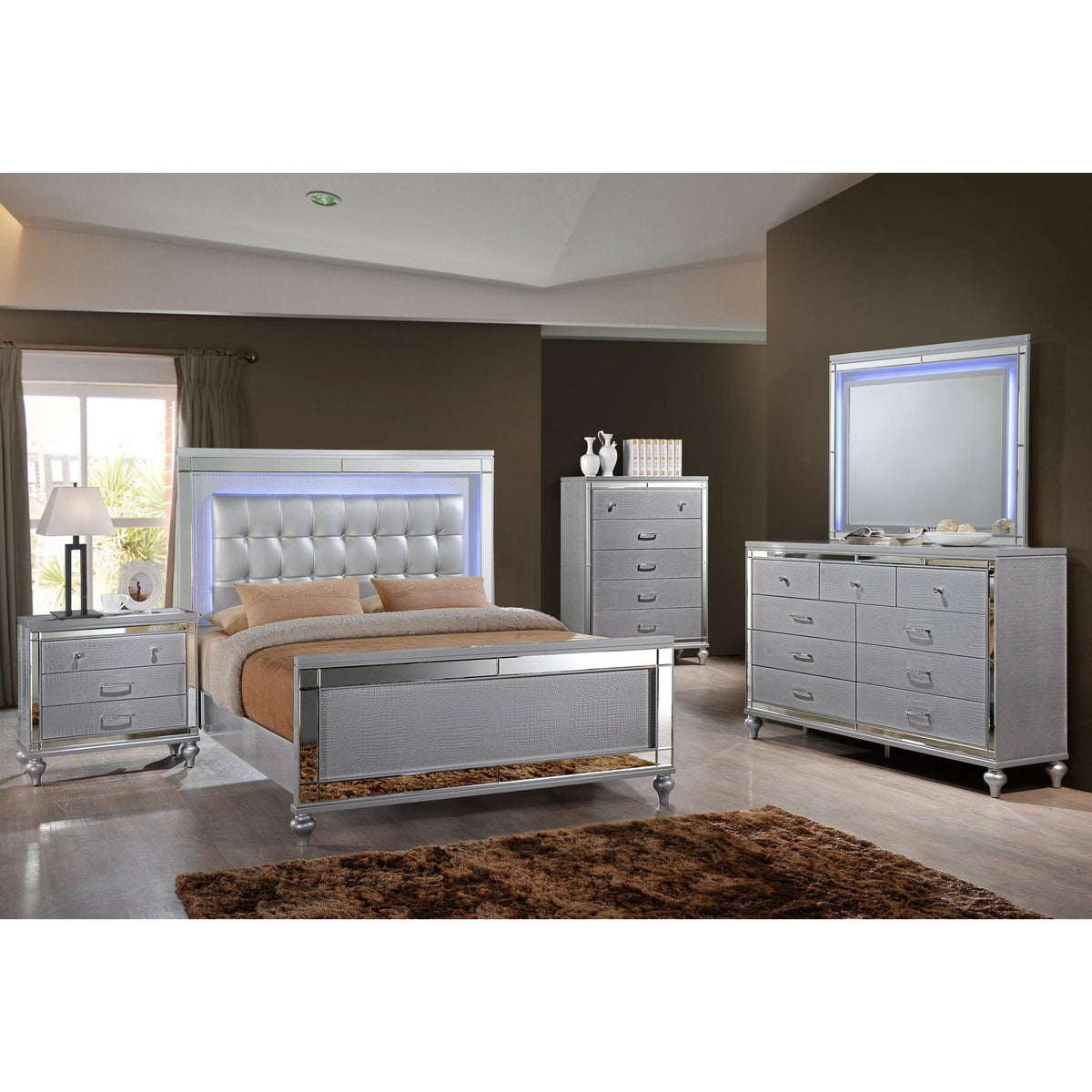 New Classic Furniture Valentino BA9698S-050 Dresser - Silver