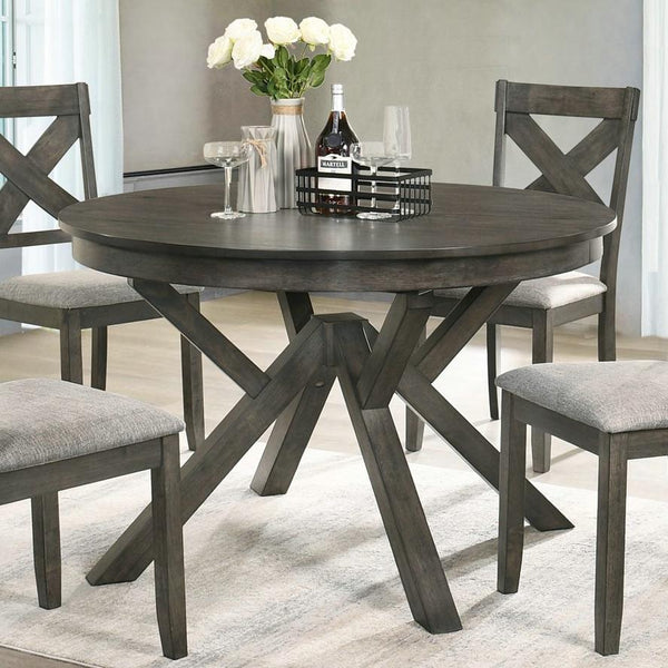 New Classic Furniture Round Gulliver Dining Table with Pedestal Base D1902-11 IMAGE 1