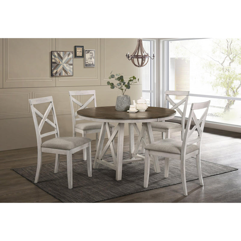 New Classic Furniture Round Somerset Dining Table with Trestle Base D2959-11 IMAGE 2