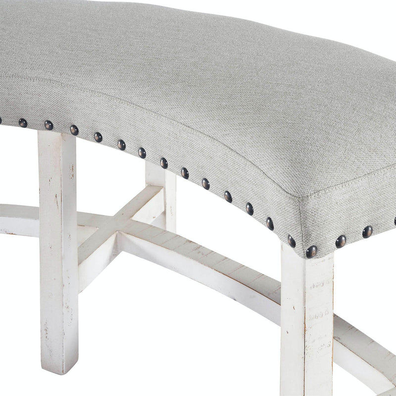 Elements International Condesa White Bench MDCD700RDBN IMAGE 2