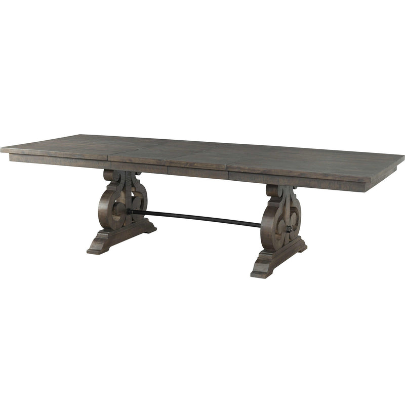 Elements International Stone Dining Table with Trestle Base DST100DTB IMAGE 1