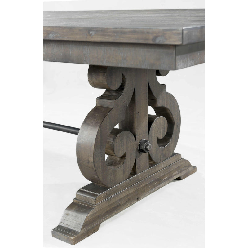 Elements International Stone Dining Table with Trestle Base DST100DTB IMAGE 3