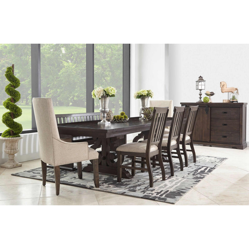 Elements International Stone Dining Table with Trestle Base DST100DTB IMAGE 4