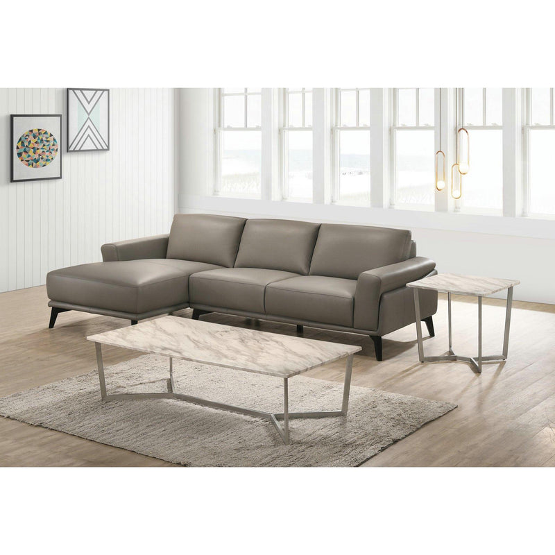 New Classic Furniture Lucca Leather 2 pc Sectional L9966-17L-SGR/L9966-20R-SGR IMAGE 5