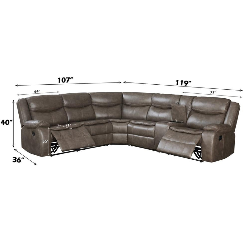 Acme Furniture Tavin 52540 Motion Sectional Sofa IMAGE 8