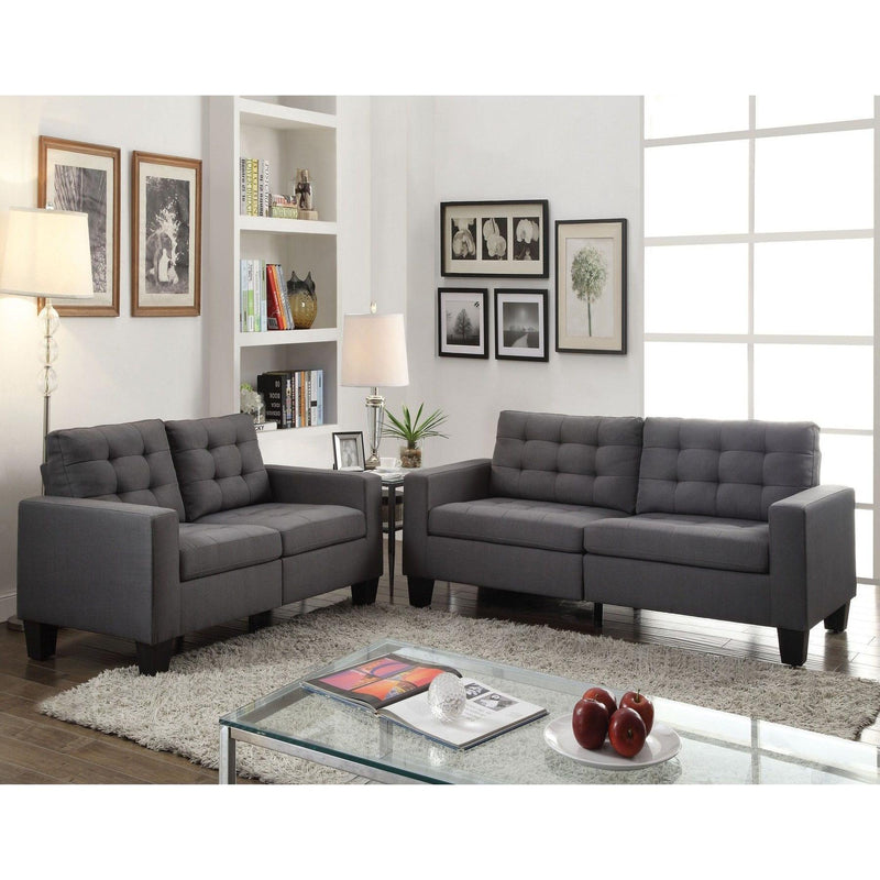 Acme Furniture Earsom Stationary Fabric Sofa 52770 IMAGE 2