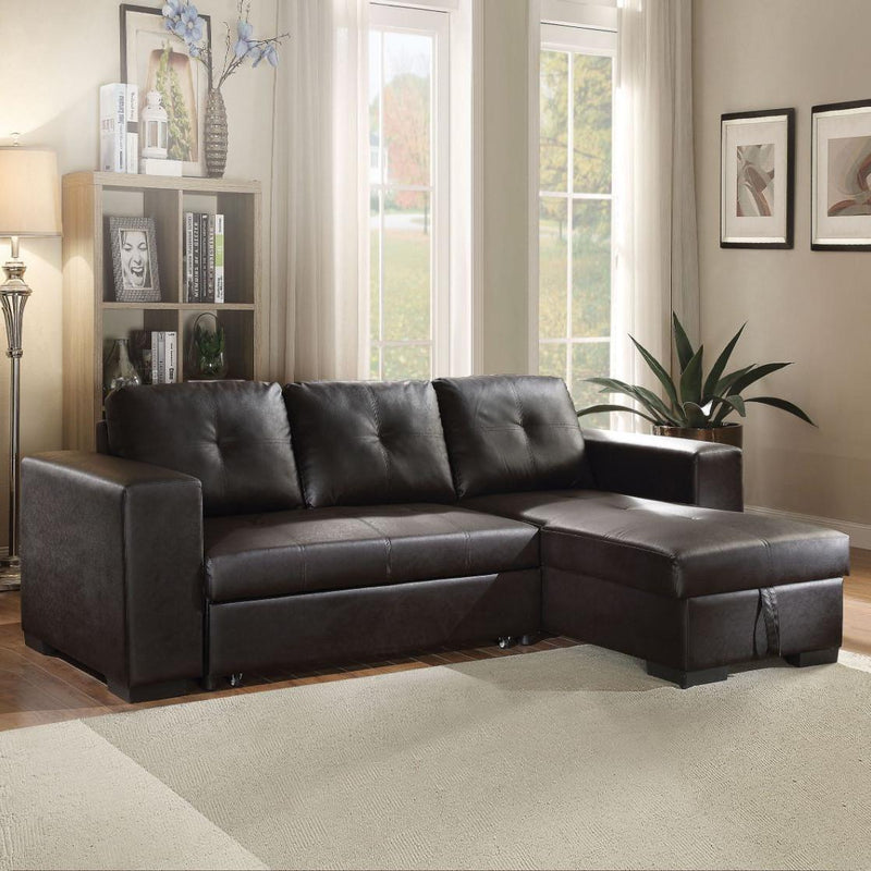 Acme Furniture Lloyd Polyurethane Sleeper Sectional 53345 IMAGE 1