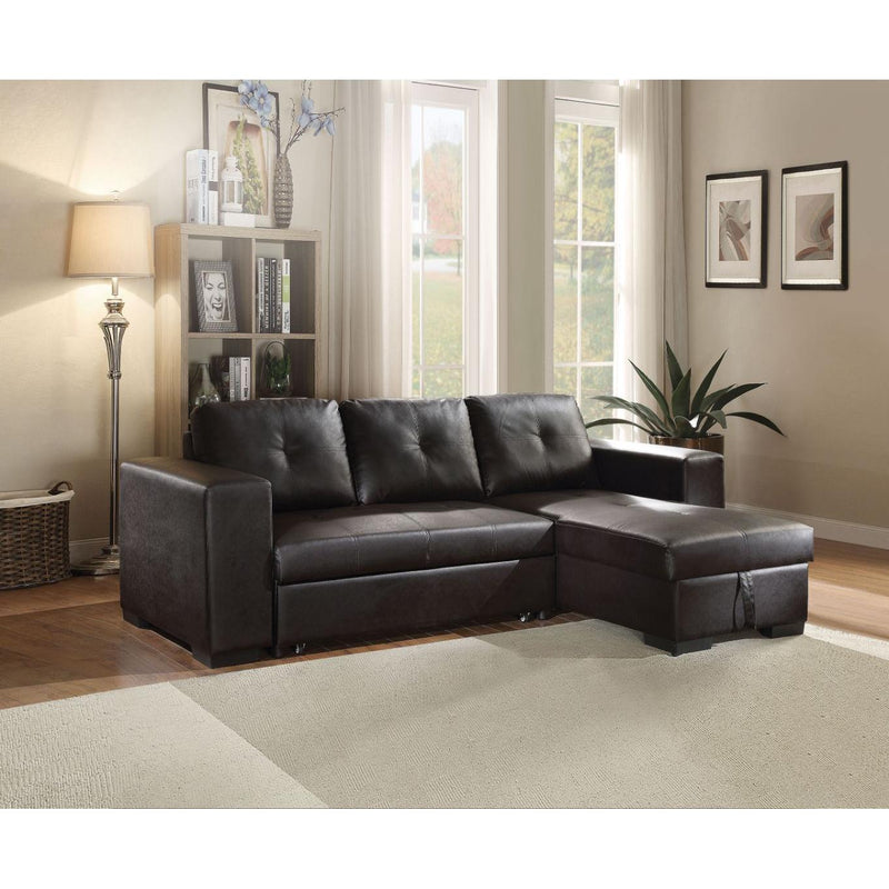 Acme Furniture Lloyd Polyurethane Sleeper Sectional 53345 IMAGE 2