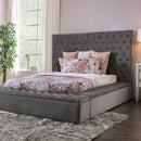  Furniture of America Davida California King Upholstered Platform Bed with Storage CM7897GY-CK-BED IMAGE 1