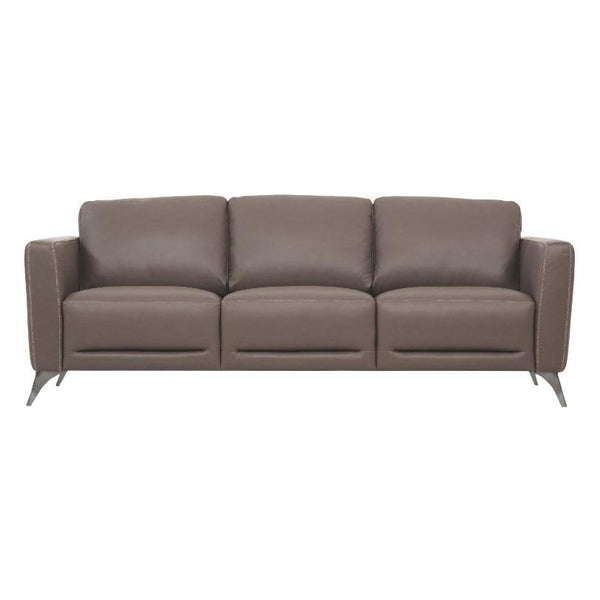 Acme Furniture Malaga Stationary Leather Sofa 55000 IMAGE 1