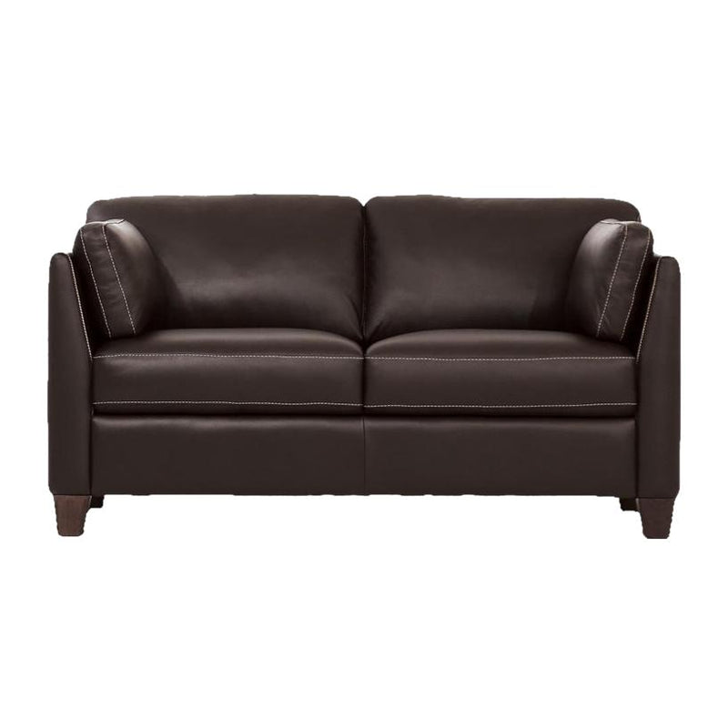 Acme Furniture Matias Stationary Leather Loveseat 55011 IMAGE 1