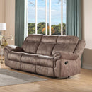 Acme Furniture Zubaida Reclining Fabric Loveseat with Console 55021 IMAGE 1