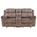 Acme Furniture Zubaida Reclining Fabric Loveseat with Console 55021 IMAGE 3