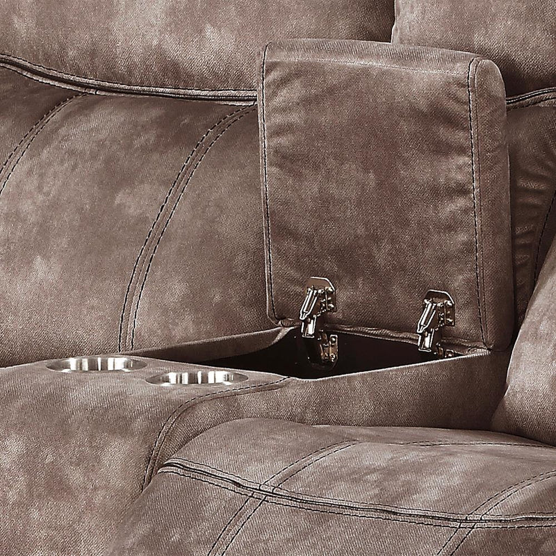 Acme Furniture Zubaida 55021 Motion Loveseat & Console with USB IMAGE 8