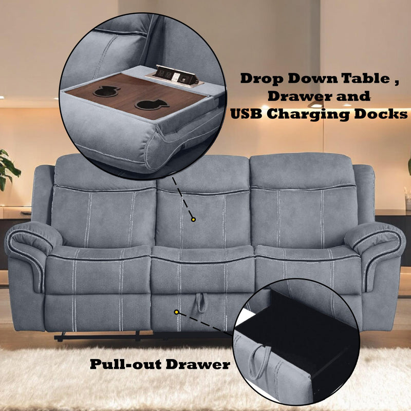 Acme Furniture Zubaida 55025 Motion Sofa & Console with USB IMAGE 8