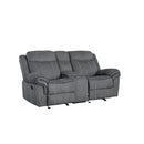 Acme Furniture Zubaida Reclining Fabric Loveseat with Console 55026 IMAGE 2
