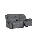 Acme Furniture Zubaida Reclining Fabric Loveseat with Console 55026 IMAGE 3