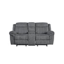 Acme Furniture Zubaida Reclining Fabric Loveseat with Console 55026 IMAGE 4