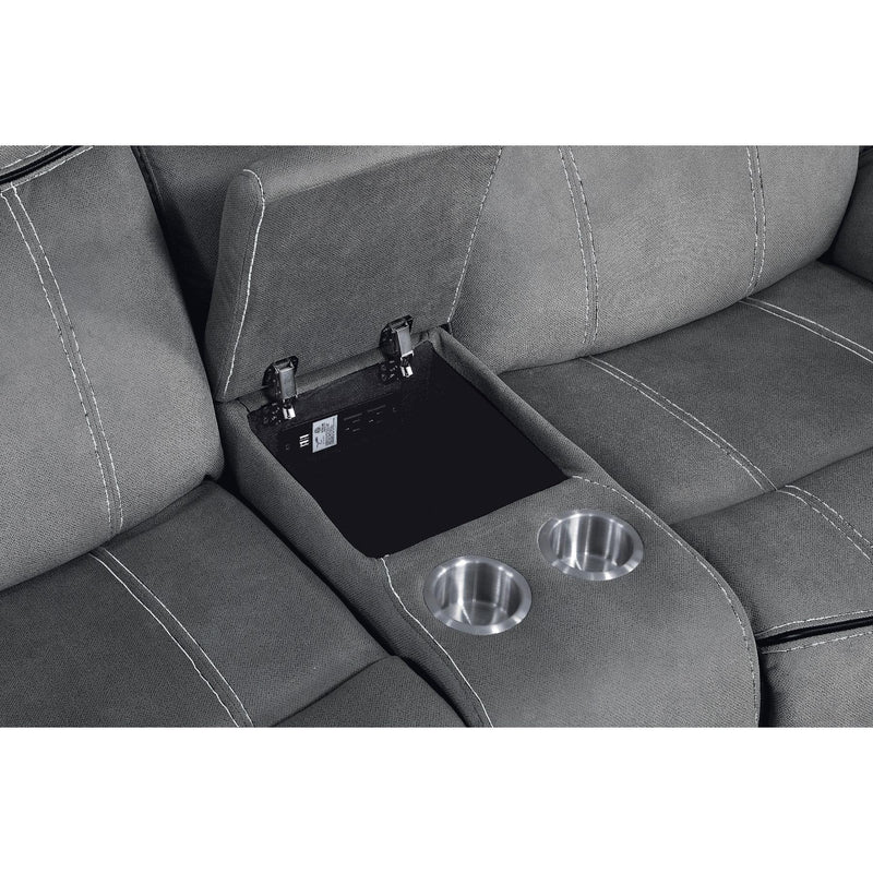 Acme Furniture Zubaida 55026 Motion Loveseat & Console with USB IMAGE 5