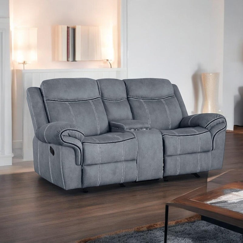 Acme Furniture Zubaida 55026 Motion Loveseat & Console with USB IMAGE 9