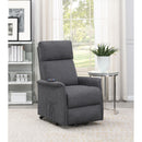  Coaster Furniture Herrera 609406P Upholstered Power Lift Massage Chair - Charcoal IMAGE 11