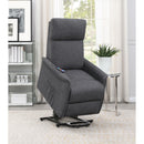  Coaster Furniture Herrera 609406P Upholstered Power Lift Massage Chair - Charcoal IMAGE 13