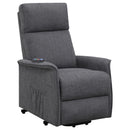  Coaster Furniture Herrera 609406P Upholstered Power Lift Massage Chair - Charcoal IMAGE 1