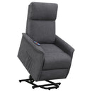  Coaster Furniture Herrera 609406P Upholstered Power Lift Massage Chair - Charcoal IMAGE 4