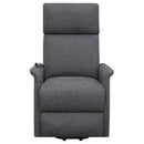  Coaster Furniture Herrera 609406P Upholstered Power Lift Massage Chair - Charcoal IMAGE 5